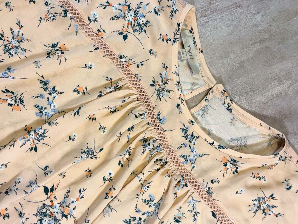 LOFT Floral Print Blouse Size XL